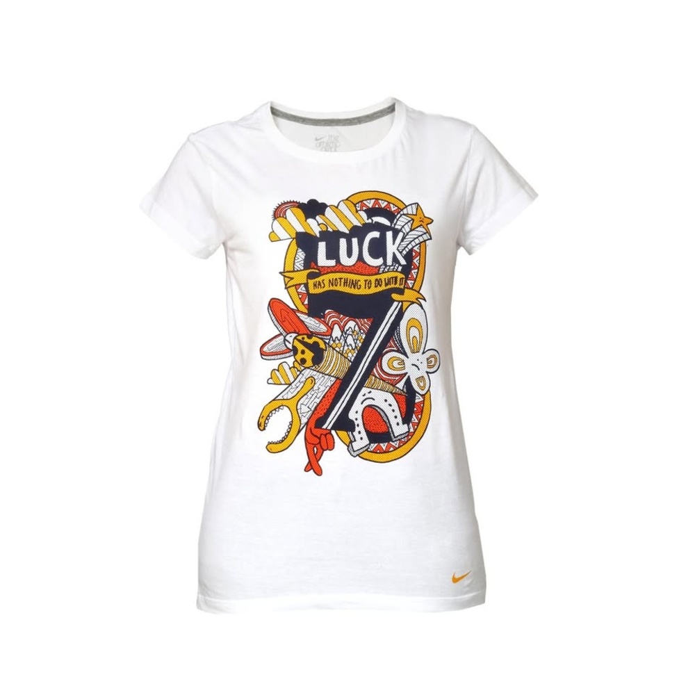T-Shirt Women's S White NWT Doodle Graphic